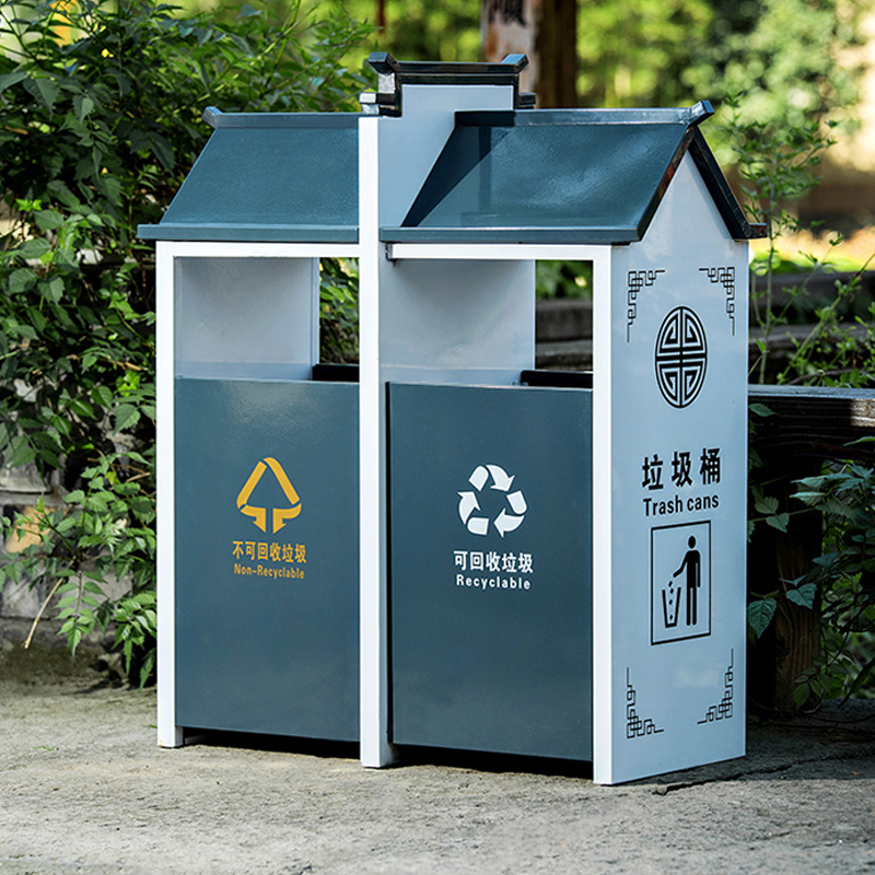 徽派復古垃圾桶