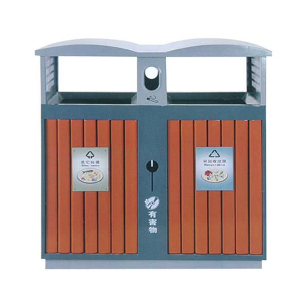 鋼木分類垃圾桶